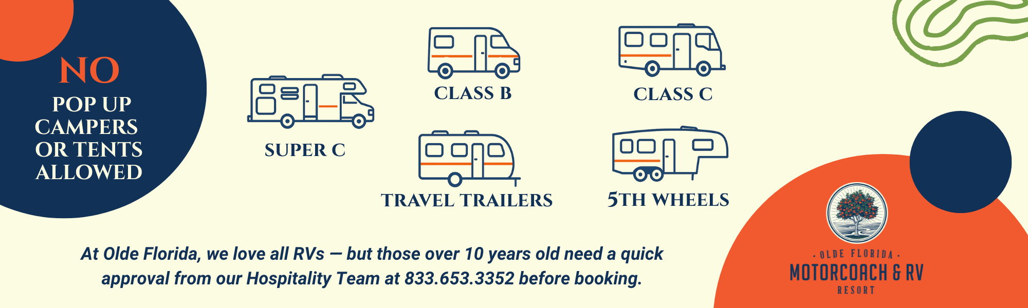 olde florida motorcoach and rv resort accepted rigs